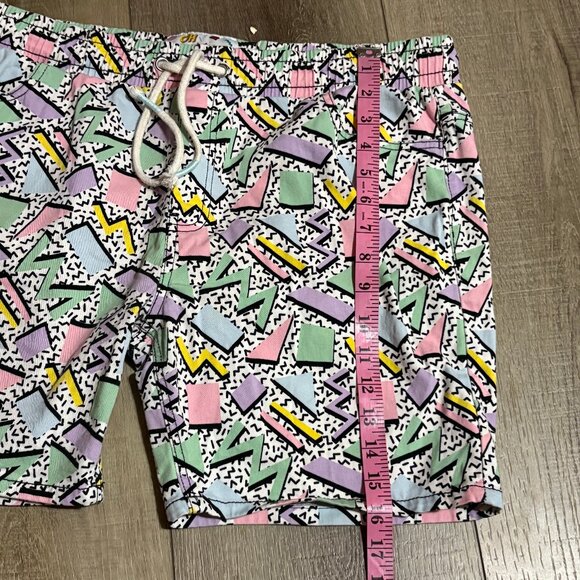 OH SNAP Retro 90's Printed Beach Surf Saved by the Bell 6" Shorts Men's XL - Picture 8 of 9